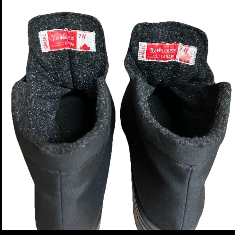 Toe Warmers Winter Shoes Size 7N Black Waterproof Insulated Made In Canada NEW - Picture 8 of 9